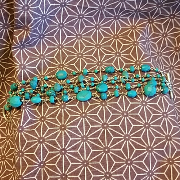 Ann Taylor beautiful turquoise and silver bracelet