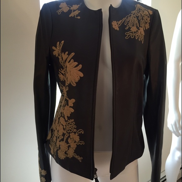 Stunning dark brown authentic leather jacket sz xs - Picture 1 of 4
