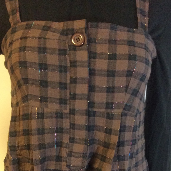 🎈5/$25🎈 PLAID BUTTON PINAFORE DRESS - Picture 4 of 4