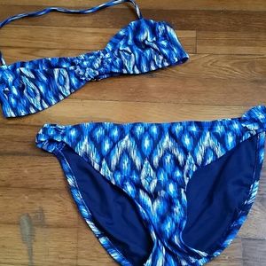 Blue Tribal Print Bikini