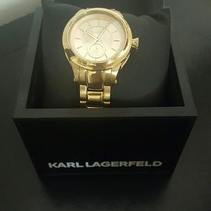 Karl Lagerfeld women's gold watch