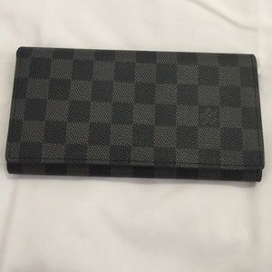 Gray and black Damier