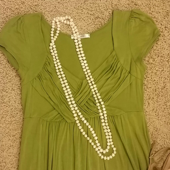 SOLD--Cute olive green dress - Picture 2 of 3