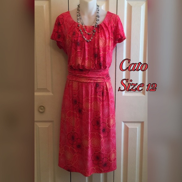 Coral - Pink Floral dress