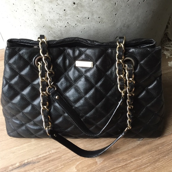 ON HOLD! Kate Spade Black Leather Quilted Handbag