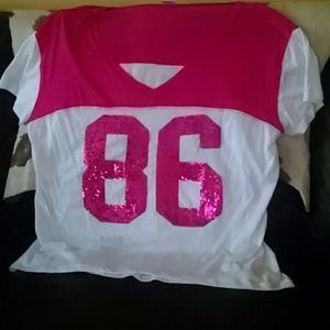 Pink and White T shirt