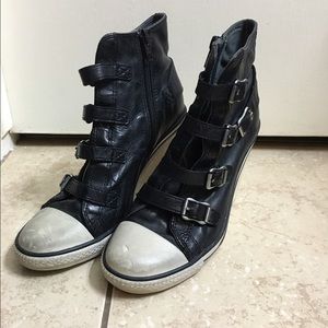 Black and white Ash sneaker wedge