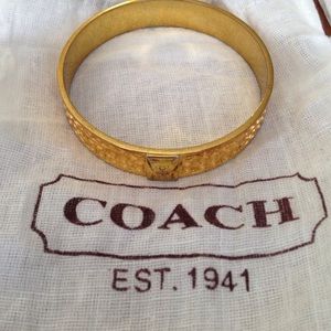 Stunning Coach gold tone bangle