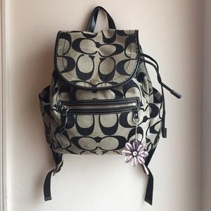 COACH Kyra Signature Daisy Jacquard Backpack