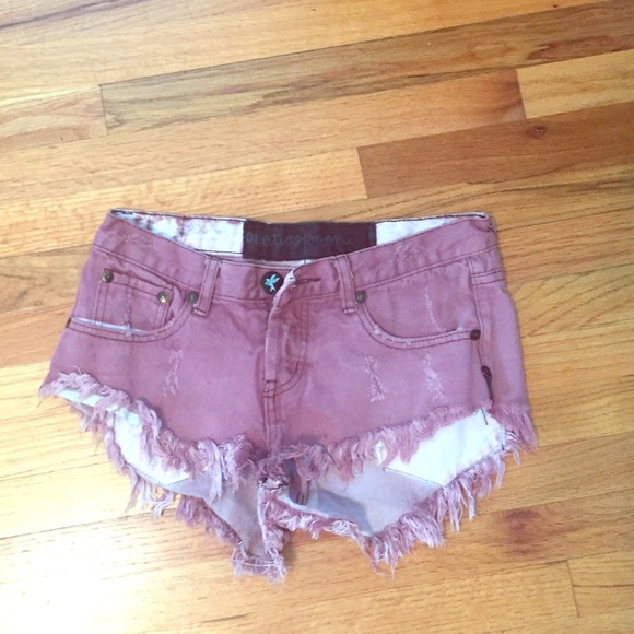 One Teaspoon low rise distressed shorts