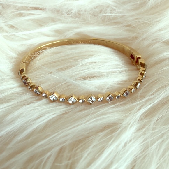 Givenchy Jewelry - Givenchy Gold Tone Crystal Bangle Bracelet