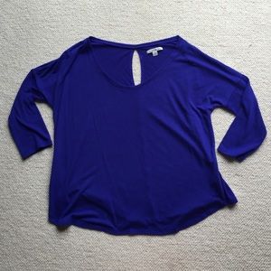 Royal Blue American Eagle 3/4 Sleeve Shirt