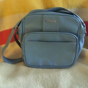 Blue vintage Samsonite travel bag