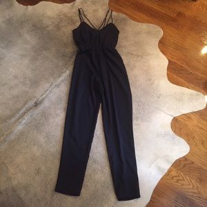 Finders Keepers Navy Blue Playsuit