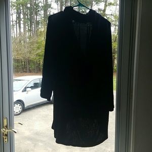 Cowl neck cotton black shirt