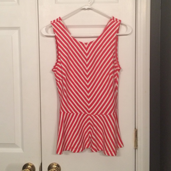Banana Republic Striped Peplum Tank