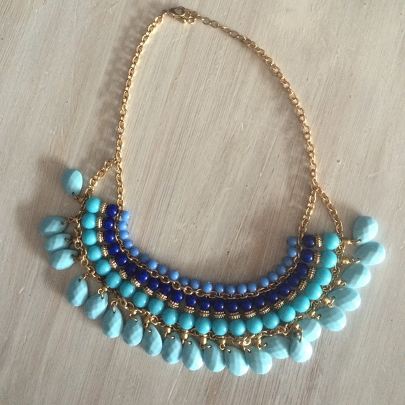 Blue statement necklace