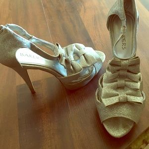 Silver heels from Bakers