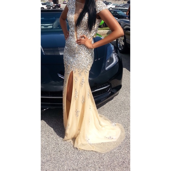 Stunning Nude Prom Dress