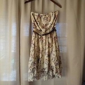 Strapless high-low dress