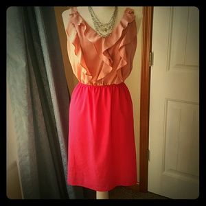 Knee length sleeveless dress