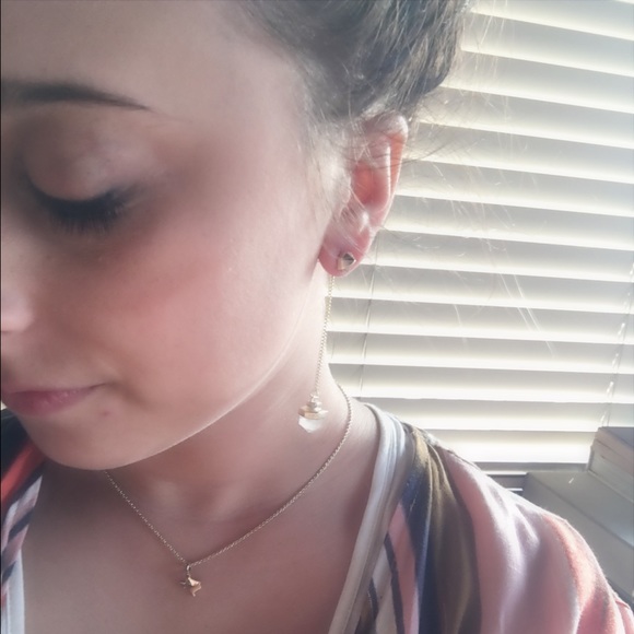 SOLD Melanie Ear Jacket in Rock Crystal - Picture 4 of 4