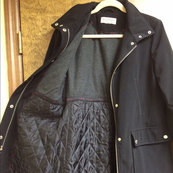 Michael Kors Classic Black Rain Coat - Picture 2 of 4