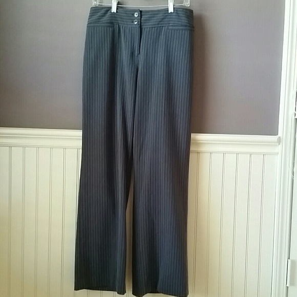 Gray pinstripe work pants