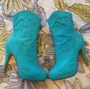 Iron Fist Skull print cowboy boots