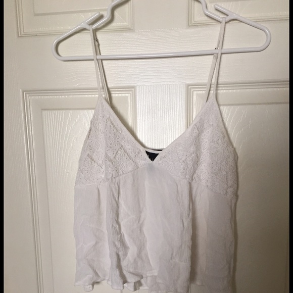 Forever 21 white lace crop tank