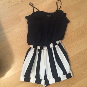 Black and white romper