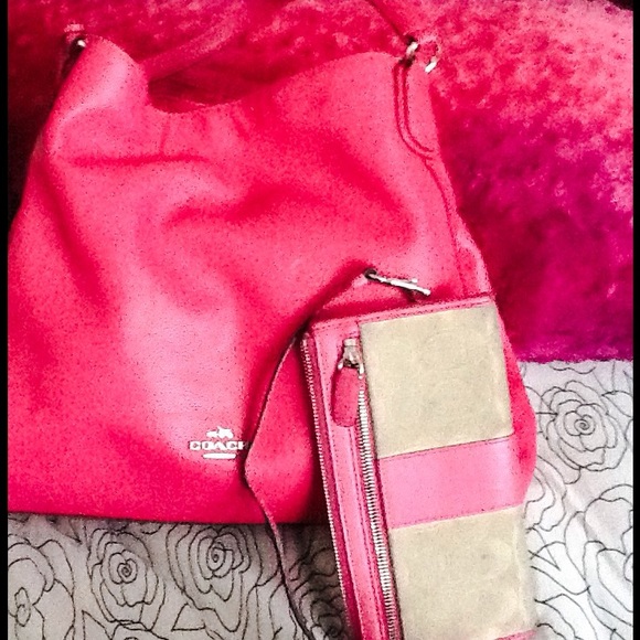 Coach bag and matching Coach wristlet