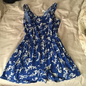 Blue Romper with open back