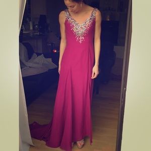 Purple chiffon prom/ pageant dress