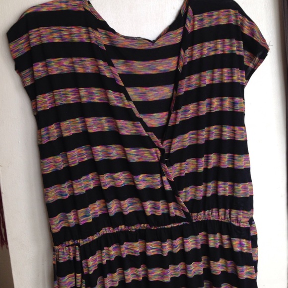 Black & Rainbow Maxi Dress