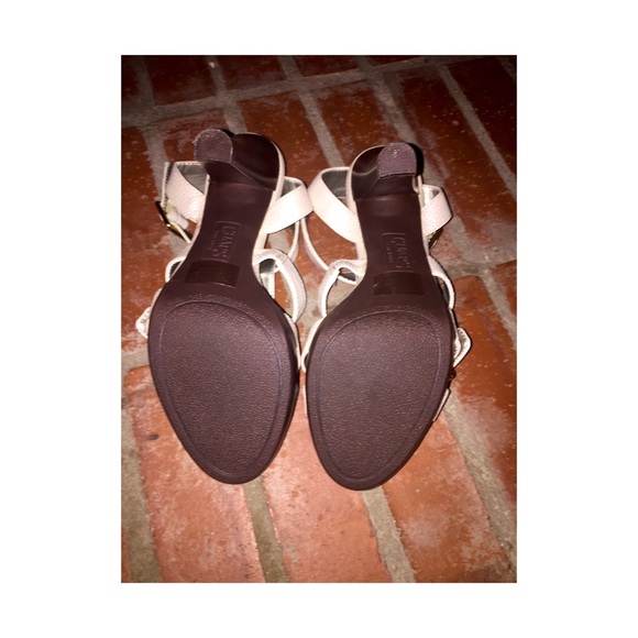 Never Worn Chaps White Strappy heels - Picture 2 of 3