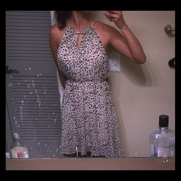 Flowy cheetah print dress