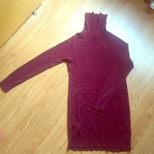 Burgundy Forever 21 turtle neck sweater dress