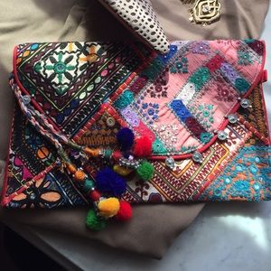 Authentic banjara artisan boho clutch