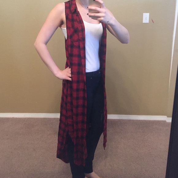 Plaid duster