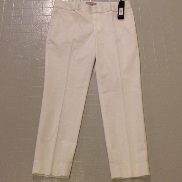 NWT white crop pant