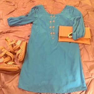 Turquoise Shift Dress