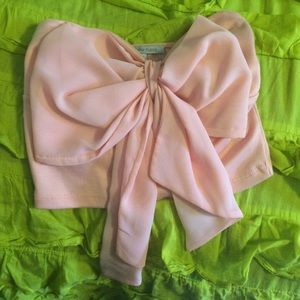 Bow Front Strapless Top