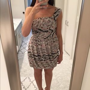 BCBG generation one shoulder bubble hem dress