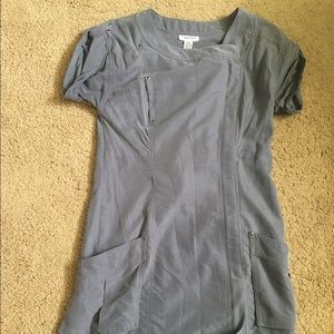 Calvin Klein knee-length gray zipper dress