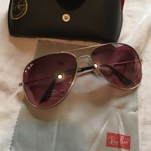 Ray ban aviator purple lenses