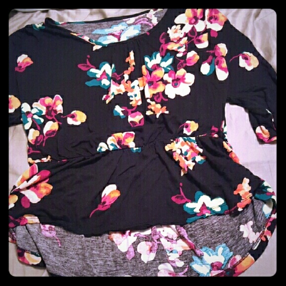 Merona high/low 3/4 length sleeve top