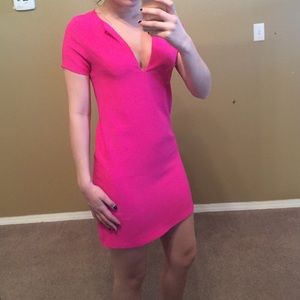 Hot pink dress