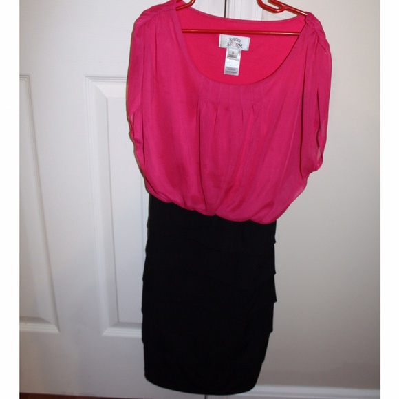 Pink and Black Party Dress