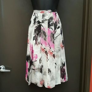SOLD!!!!!Spiegel Floral Silk Circle Skirt NWT 12